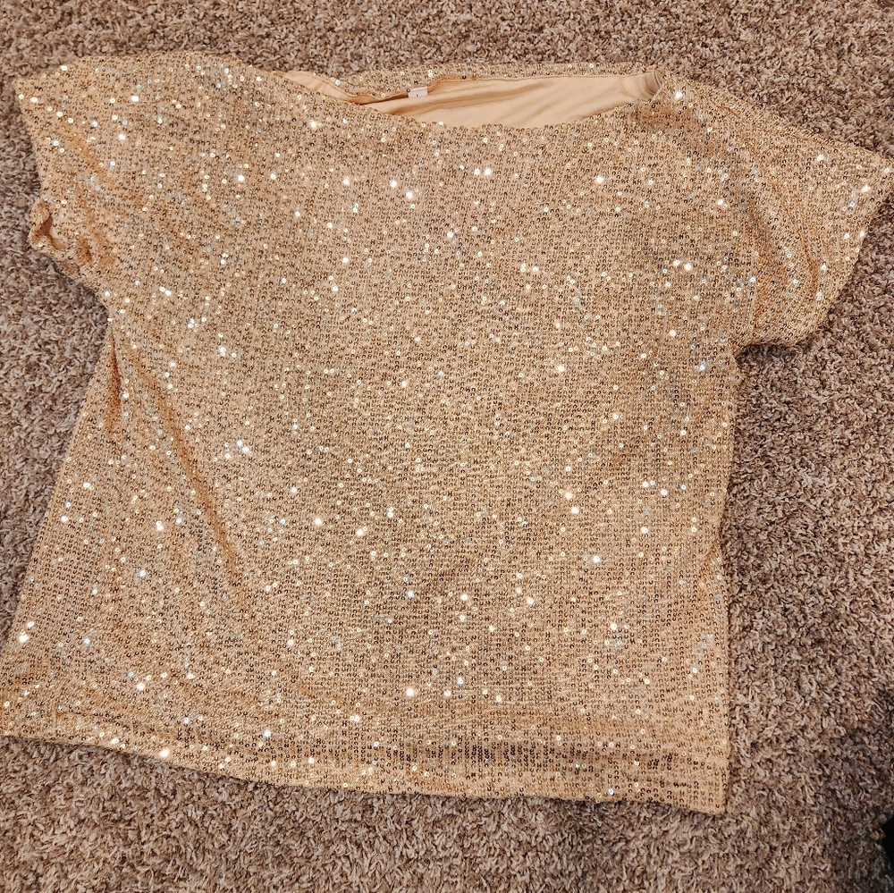 Gold sequin shirt